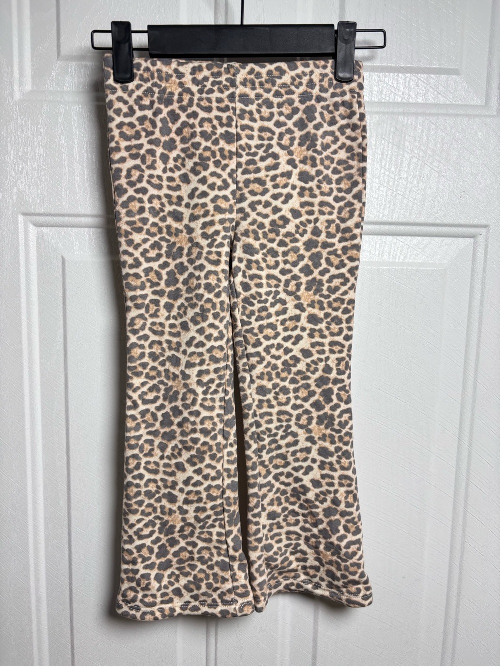 Hello Kitty Girls Leopard Print Joggers in Tan and Brown